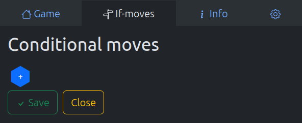 Conditional moves tab