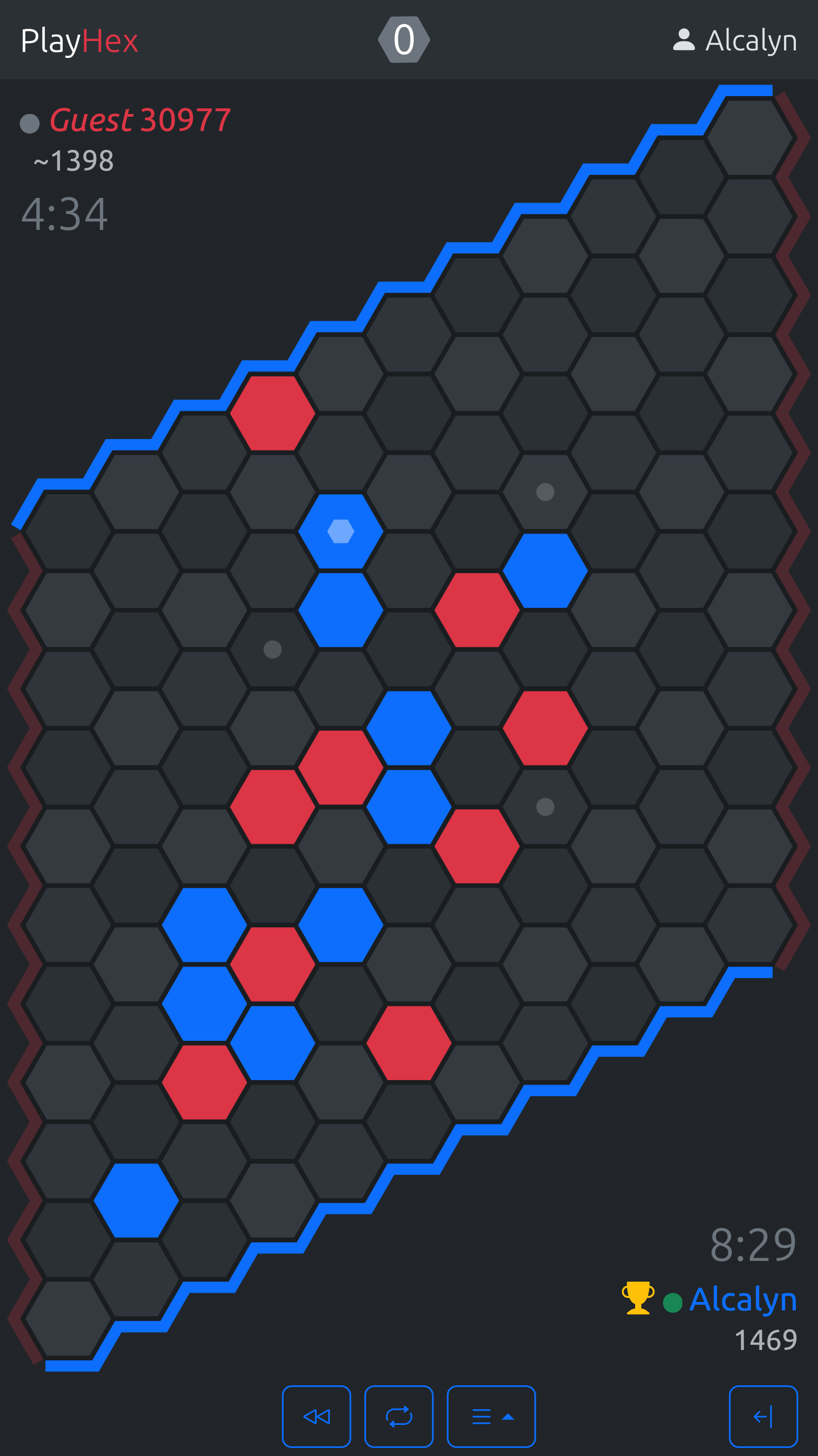 Play Hex on mobile